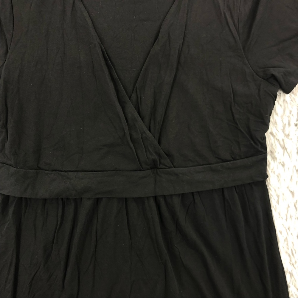 Gap Maternity Shirt Nursing Womens Large Black Vneck Top Shirt - Picture 2 of 7